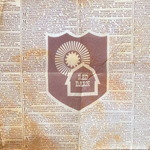 Red Barn Windham Ohio Restaurant Vellum Paper Placemat Liner London Times Vtg